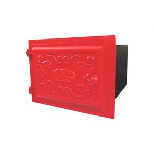 Forno Ferro Fundido Porta De Ferro Vermelho 48X35X30Cm P
