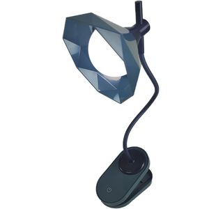 Luminaria De Mesa Com Garra Led 3 Cores Flexivel Geometrica