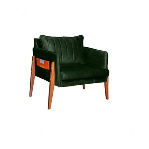 Poltrona Decorativa Luxo Milão Dora Bela 0130 Verde Musgo