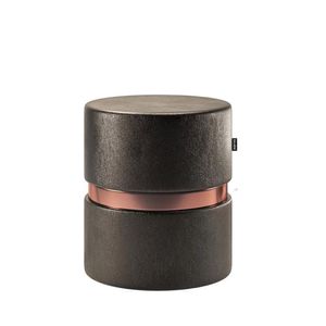 Puff Decorativo Redondo Porto Luxo -one Courissimo Preto