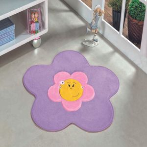 Tapete Big Menina Flor 1,18M X 1,18M Lilás