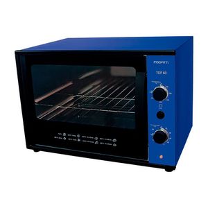 Forno Elétrico Top Blue 60L Timer Dourador Fogatti Azul 110v