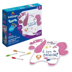 Quadro Branco Infantil Unicórnio