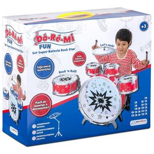 Super Bateria Rock Star Azul Dó Ré Mi Fun Multikids Br1598