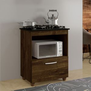 Balcão Para Cooktop 5 Bocas 1 Porta Basculante Salvia Kaiki Ypê