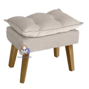 Puff Banqueta Opala Suede Bege