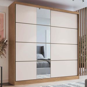 Guarda-roupa Casal C/esp 2p 2g Castro Máster Flex Marrom/off