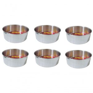 Kit 6 Formas Assadeiras Redonda Para Bolo Alta 22x9cm 3.5l