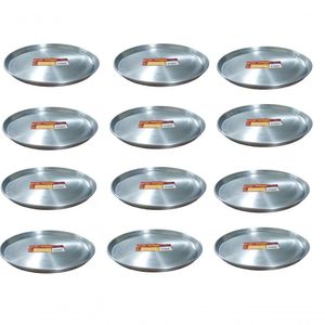 Kit 12 Formas De Pizza Alumínio 24cm Borda Reforçada Belmar