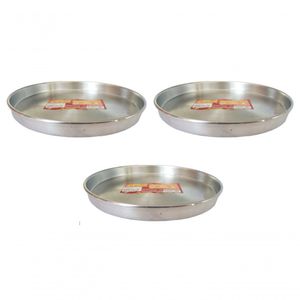 Kit 3 Formas De Pizza 26cm Alumínio Borda Reforçada Docesar