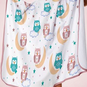 Toalha Baby C/ Capuz Tecebem Estampada Kinder Isa Branco