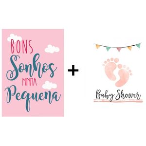 Kit Com 2 Placass Para Quarto Infantil Menina - Carisma