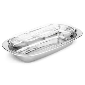 Mantegueira De Inox C/ Tampa Acrilica Transparente