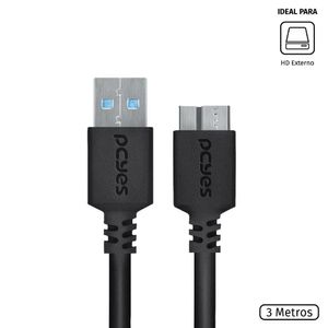 Cabo Para Hd Externo Usb A 3.0 Macho Para Micro Usb B 3.0