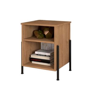 Mesa De Cabeceira Viena New Com 2 Prateleiras Para Quarto