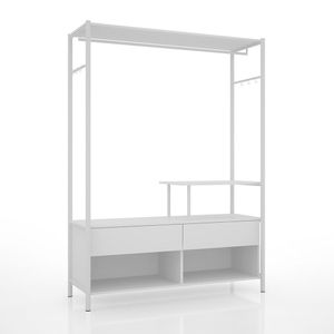 Guarda Roupa Solteiro Estilo Industrial Barcelona 2 Gavetas