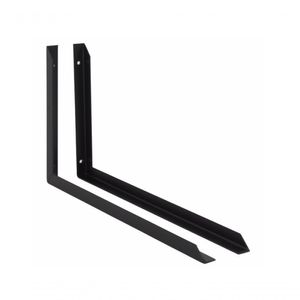 Kit 2 Suporte De Prateleira Mão Francesa De Ferro 40cm Preta