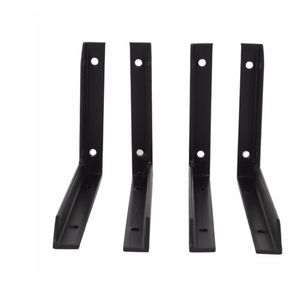 Kit 4 Suporte De Prateleira Mão Francesa De Ferro 20cm Preta