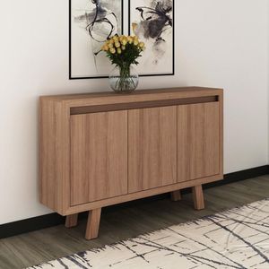 Balcão Escritório Com 3 Portas Multimóveis Cr25028 Amendoa