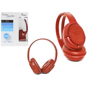 Fone De Ouvido Bluetooth 3.0 Sd Mp3 Fm Kp 360 Knup Vermelho