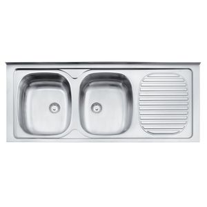 Pia De Apoio Tramontina Stratta 2C 34 Ex 120 X 50 Cm 2 Cubas
