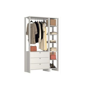 Smart Closet Yes Com Cabideiro E 9 Prateleiras Nova Mobile Branco