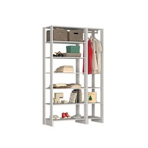 Smart Closet Yes Com Cabideiro E 9 Prateleiras Nova Mobile Branco