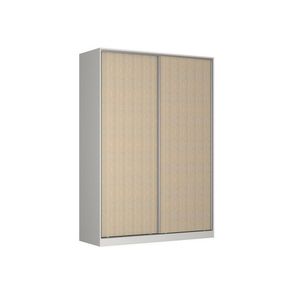 Guarda Roupa Closet Magic 2 Portas Nova Mobile Branco E Noce