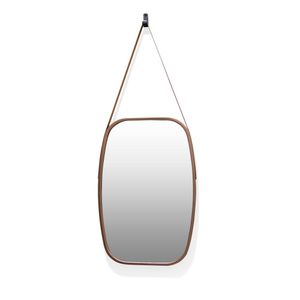Espelho Retangular Moldura De Plastíco Rosê 65X43,5 Cm