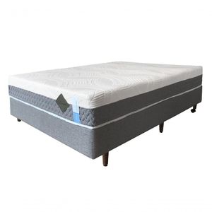 Colchão De Látex Articulado Cinza 20cm Box King 193x203cm