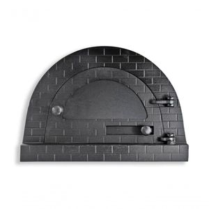 Porta Forno Ferro Igloo Vidro Soleira Libaneza 24,5X38,5Cm