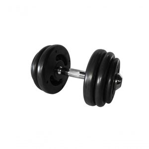 Dumbbell Injetado Com Pegada Cromada Academia Fitness 24Kg