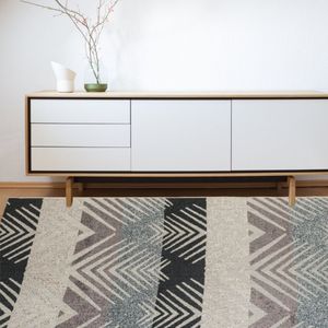 Tapete 1,40 X 2,00 Mélange São João Preto Cinza Mescla