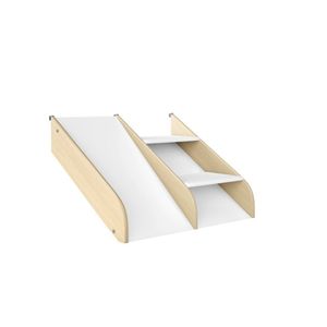 Kit Escadinha Com Mini Escorregador Ii Casatema Natural/Branco