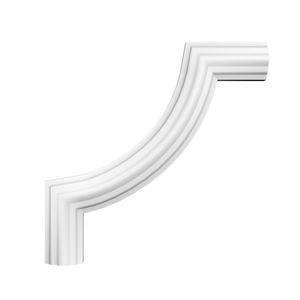 Canto Decorativo Para Boiserie Bi40 Em Poliestireno Branco