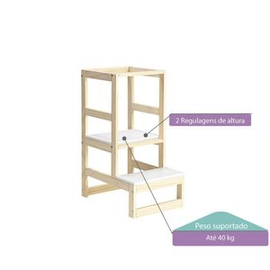 Torre De Aprendizagem Autônoma Casatema Natural/Branco