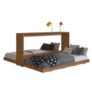 Cama Dupla Articulável Horizontal Solteiro Phoenix Nogal