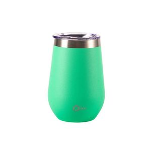 Copo Térmico Em Aço Inox Verde Menta Com Parede Dupla E Tampa 355 Ml Oxford
