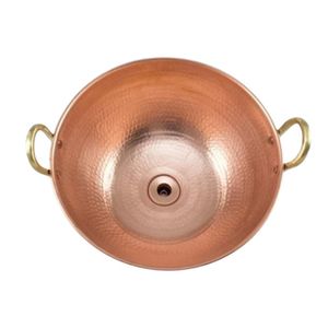 Cuba De Apoio Cobre Puro Com Alças De Bronze E Válvula 25L