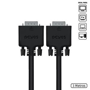 Cabo De Vídeo Vga 15 Pinos Macho Para Vga 15 Pinos Macho 28A