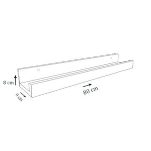 Prateleira Esmalteria Simples 80 Cm Branco Em Mdf