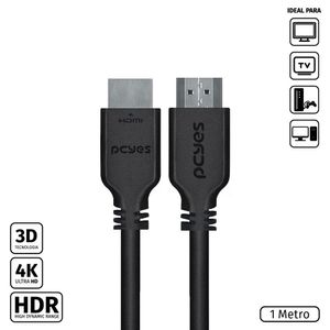 Cabo Hdmi 2.0 4K 30Awg Puro Cobre 1 Metro - Phm20-1