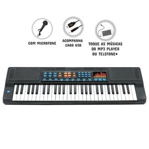 Teclado Com 54 Teclas E Microfone - 5700 - Dm Toys