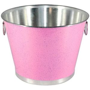 Balde Gelo E Cerveja Alumínio Profissional Rosa 9 Litros