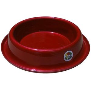 Comedouro Aluminio Vida Mansa Pet Racao Agua Vermelho 200ml