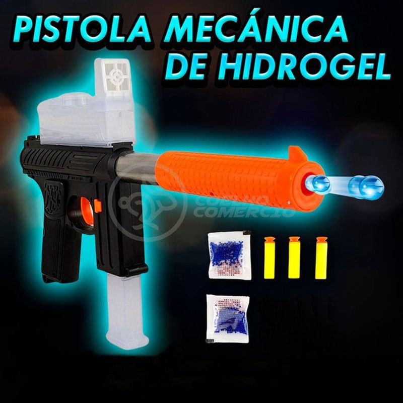 brinquedo infantil arma pistola lança dardo e bolinha de gel orbez