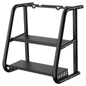 Suporte Residencial Para Kit Musculação 6 Em 1 Preto