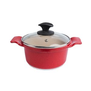 Caçarola Vermelha Antiaderente Marmorizada Javali Aa 20Cm