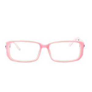 Óculos De Grau Retro Rosa E Branco Detalhe Prata