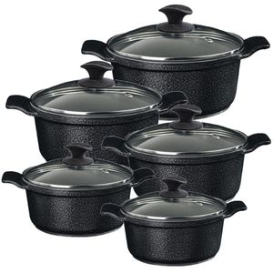 Jogo Panela Preto Craq Antiaderente Cerâmica Javali Aa 16A24
